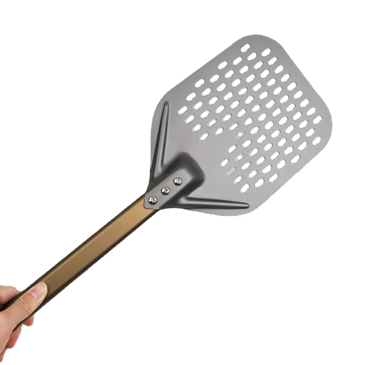 8 inch 10 inch square punching pizza shovel European package transfer shovel thick aluminum alloy hard film anode flip shovel