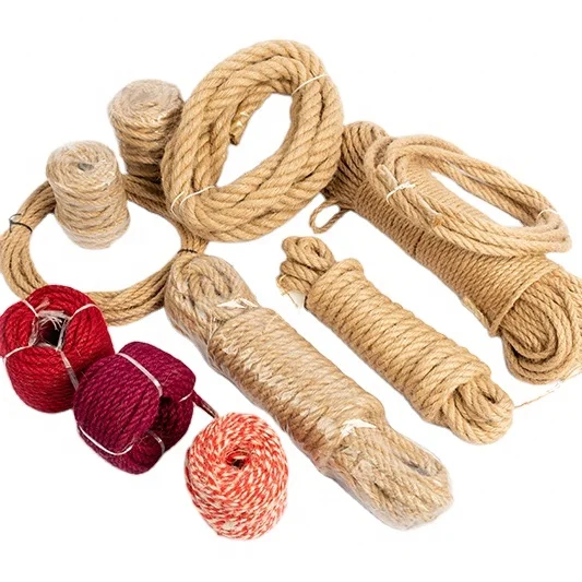 Wholesale Bulk 100% Natural Jute 1mm-60mm DIY Decoration Cord Twine Sisal Manila Recyclable Packaging Jute Hemp Rope