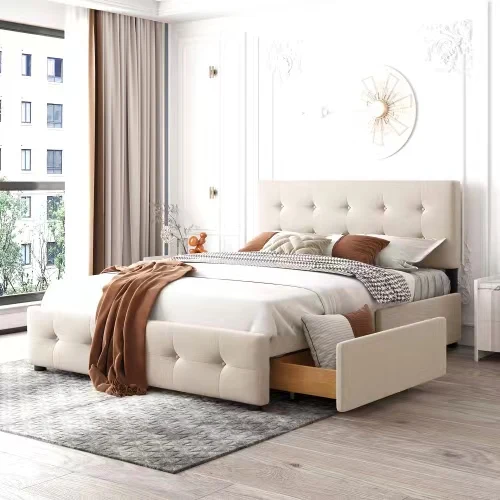 Doll style bed with drawer  full bedroom furniture wooden furniture modern single elegant luxury pretty containable