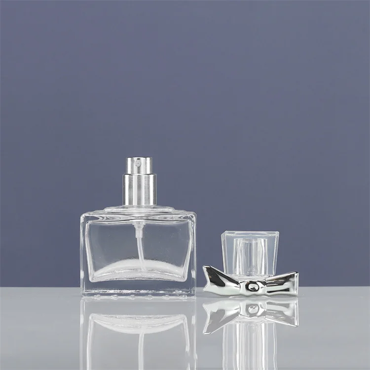 wholesale 20ml 30ml 50ml 80ml 100ml 50 ml 80 ml 100ml recyle perfume bottle glass with round lid and packaging for men and wome