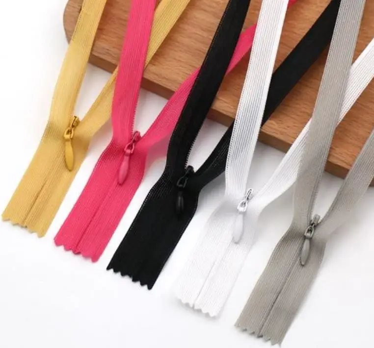 Hot Sale #3#5 Invisible Nylon Custom Frosted Zipper Bag For Clothing,Garment accessories