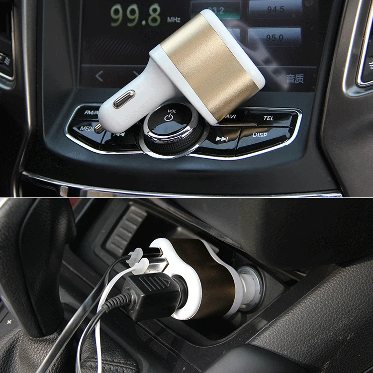 New hot sales 2 in 1Dual USB Ports  cigarette lighter 4.8A Car Charger iPhone X XS XR