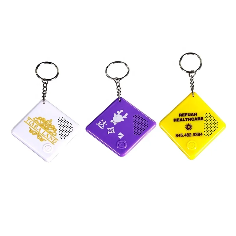 Factory Logo Promo Products Musical Key Ring, Talking Jazz Key Chain With Song, Customized Keychains with Voice Message
