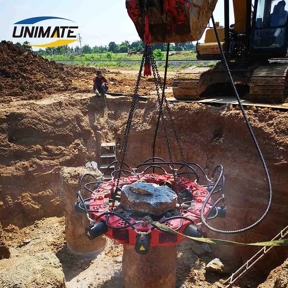 
hydraulic pile cutter, pile cutting machine, hydraulic pile breaker for excavator/crane 