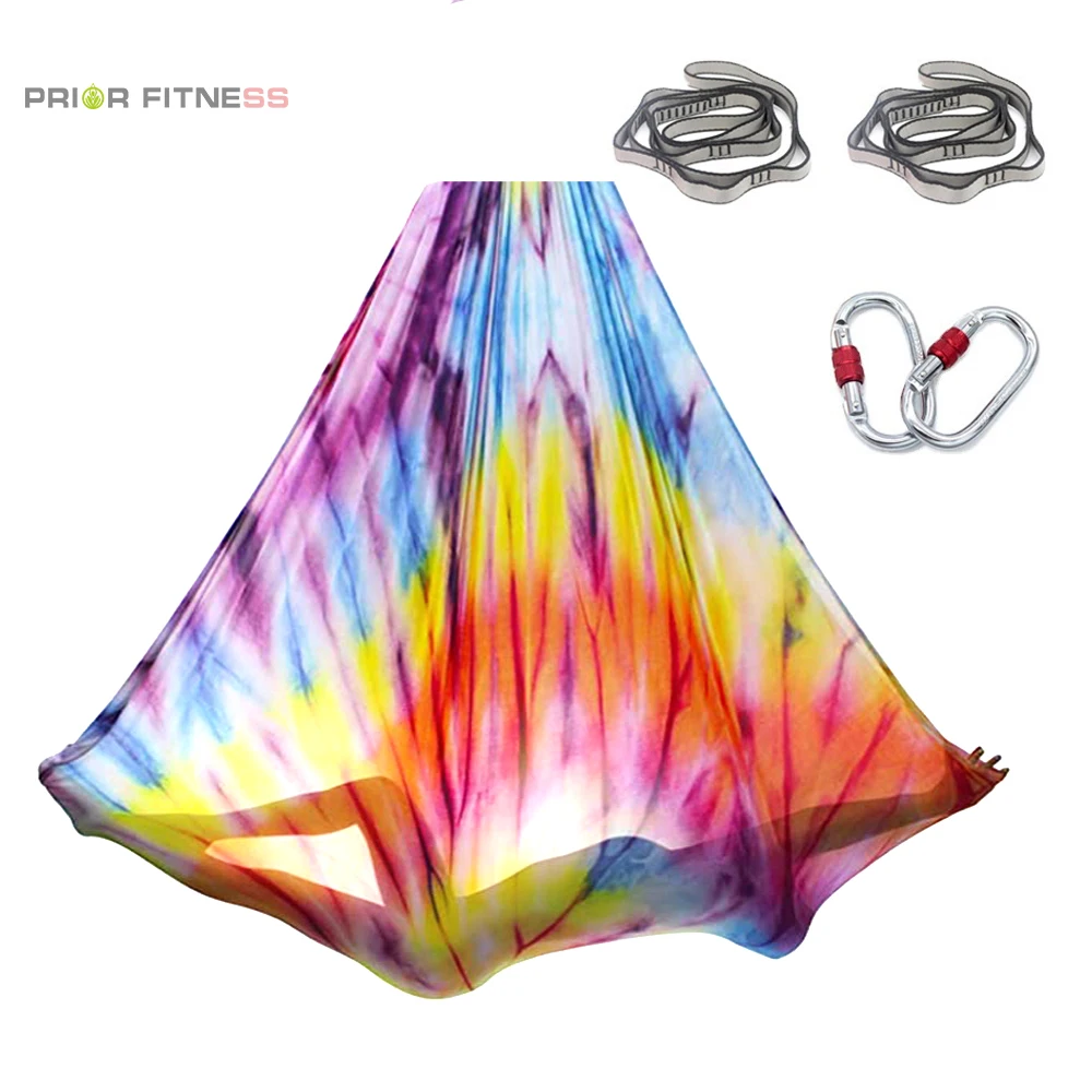 Aerial Yoga Hammock Set 5.5m x 2.8m  6Yards 40D Nylon Gradient Ombre Air Yoga Swing Hammock