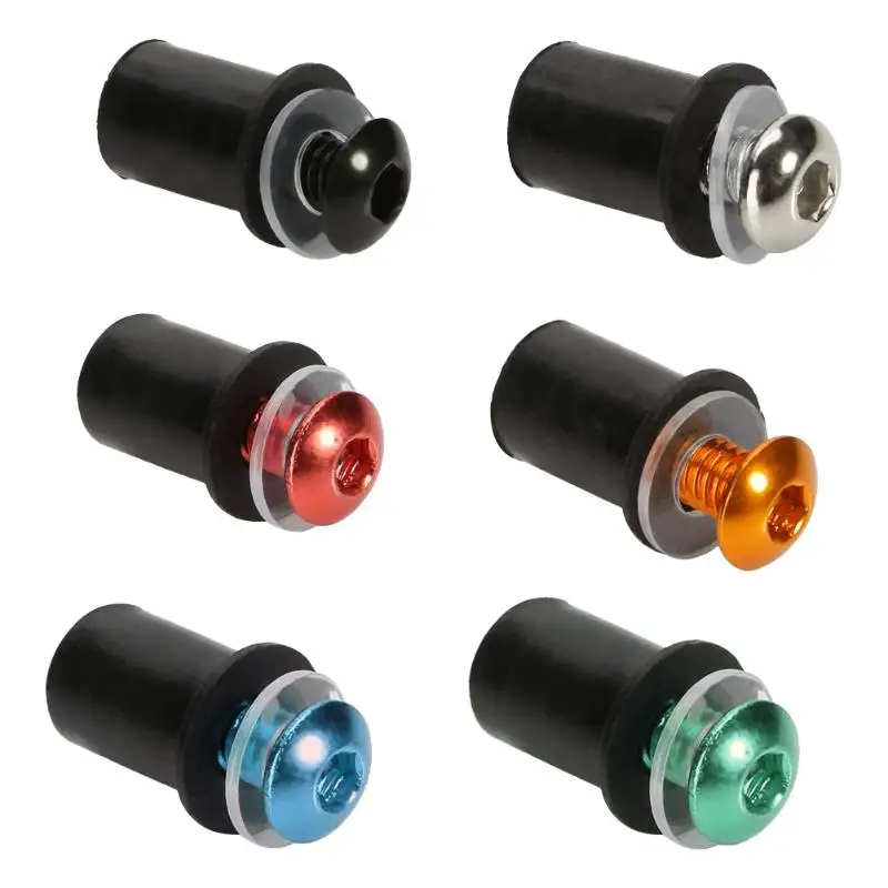 10pcs 5mm/0.20in Motorcycle Windscreen Windshield Bolt Screw Kit