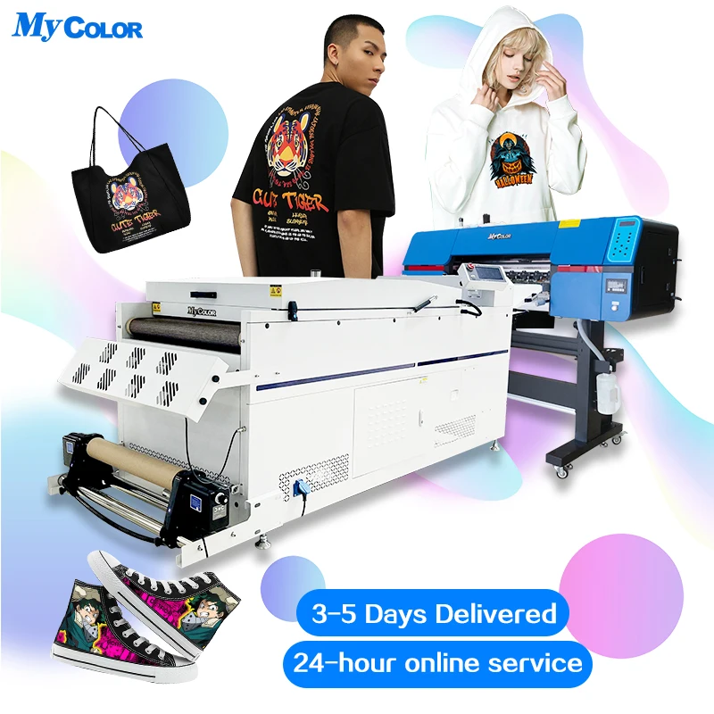 Mycolor Factory dtf printer i3200 xp600, digital t shirt transfer printing machine , impresoras dtf printer 60cm 24 inch