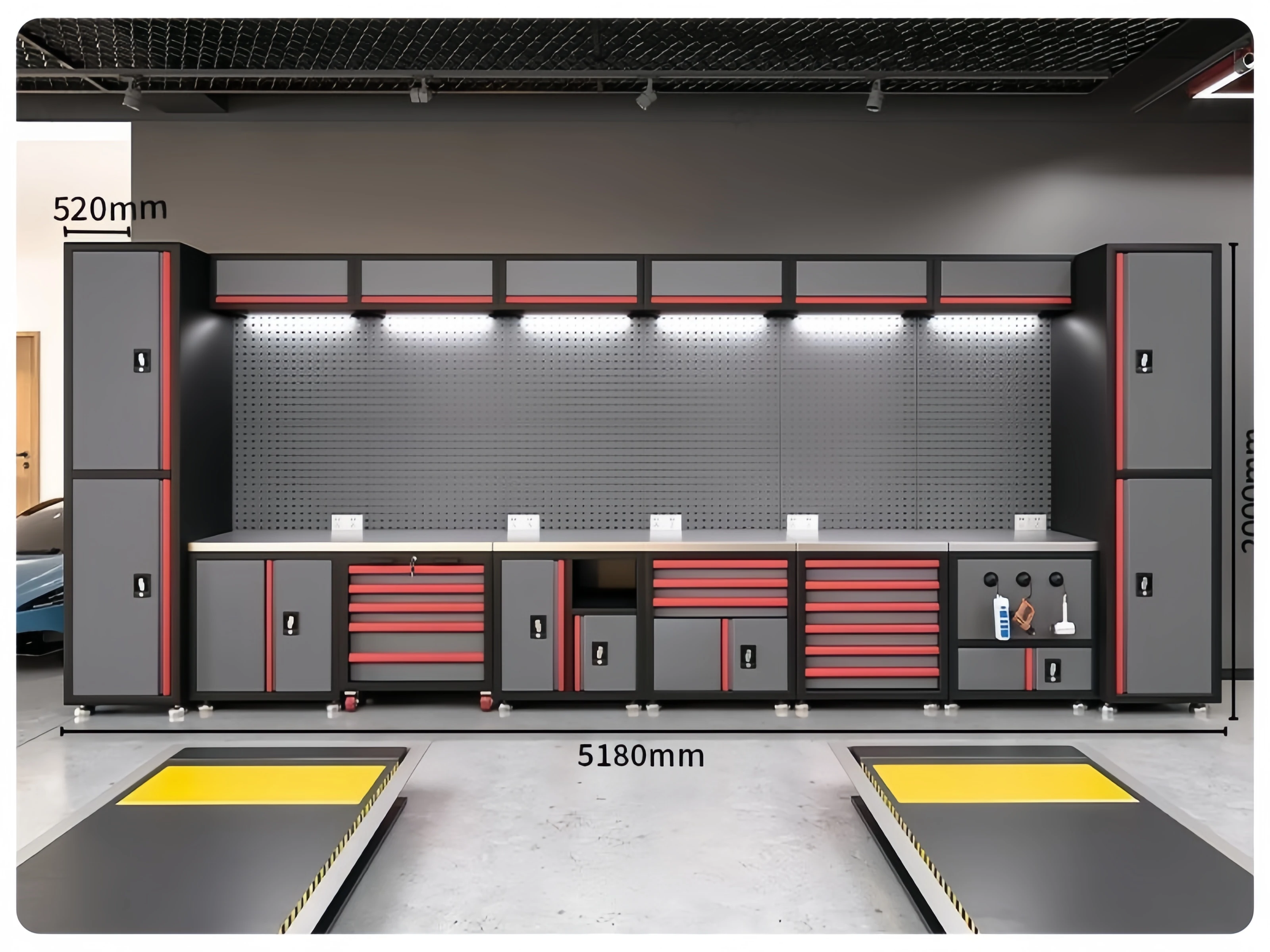 Customizable Heavy-Duty Metal/Steel Workshop Storage Cabinets Combination Tool Cart/Organizer OEM/ODM Supported Garages
