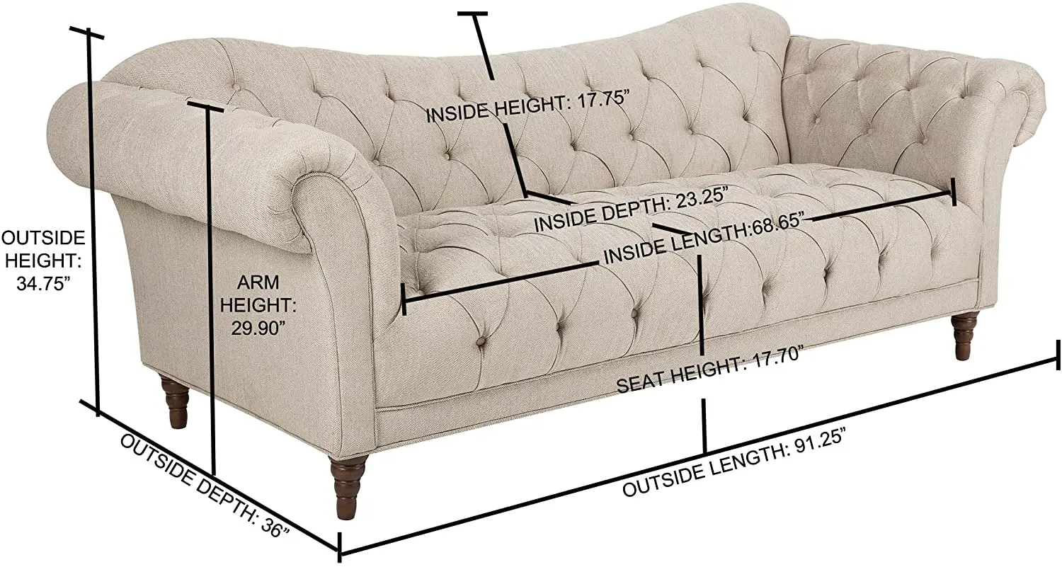 Популярный дизайн 2020 года классический тканевый диван Chesterfield современная мебель