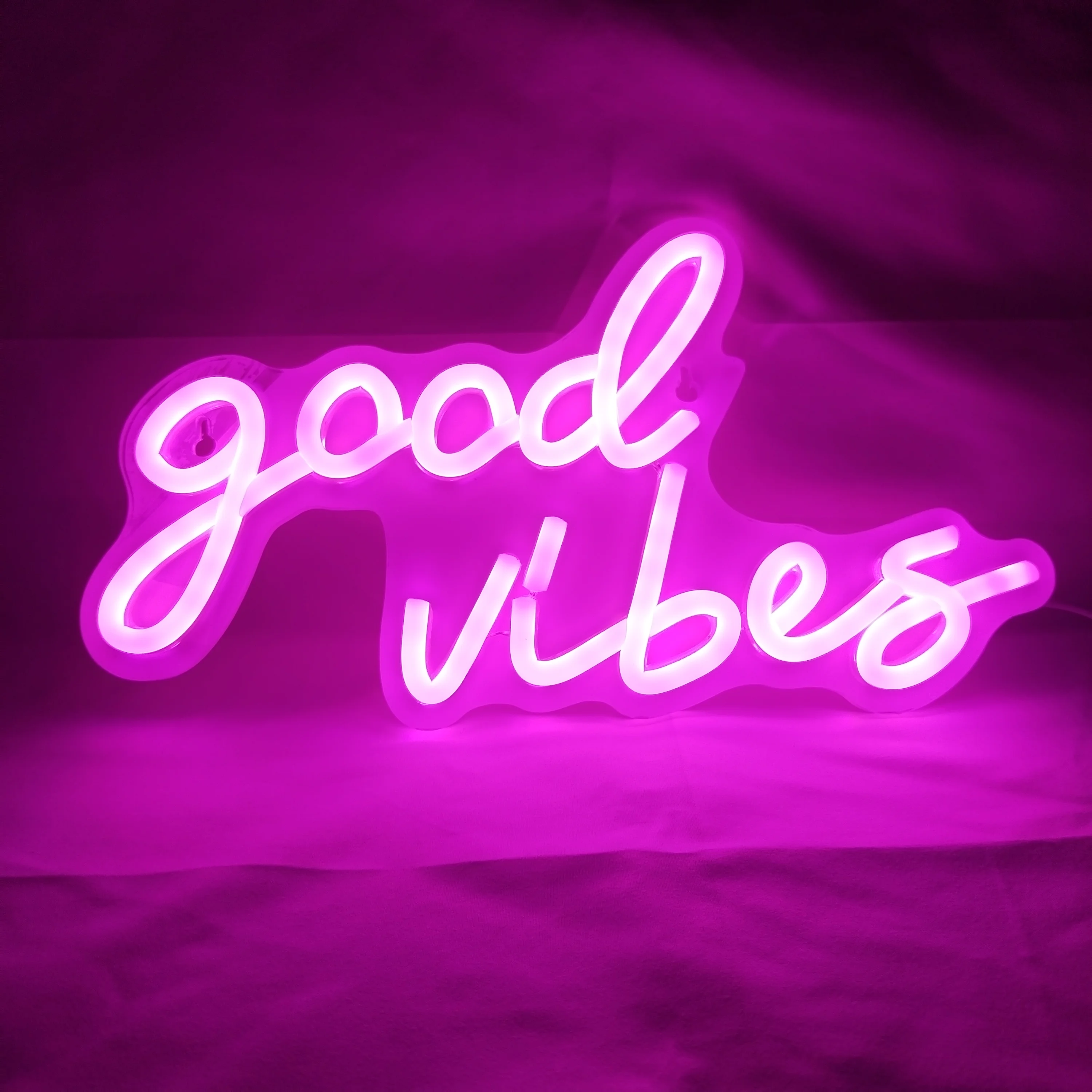 Good Vibes Neon Sign  Acrylic Board Neon Led Sign for Wall Decor, USB Powered Neon Light Wall Sign Decor for Bedroom