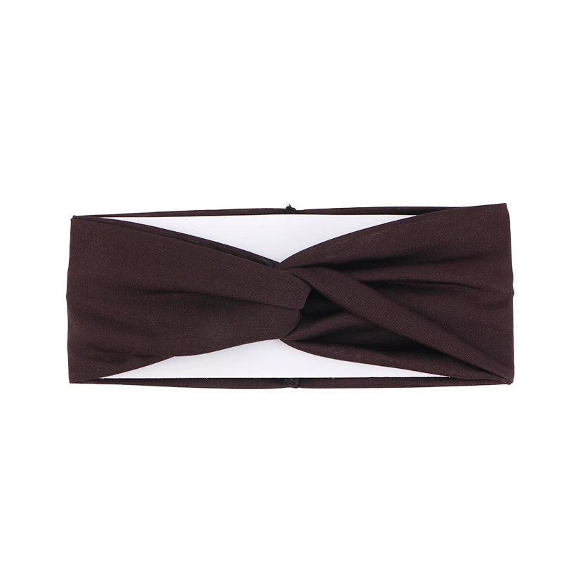 Wholesale Custom Logo Hair Accessories Yoga Elastic Hair Bands Workout Running Sport Non Slip Sweat Hair Wrap For Women