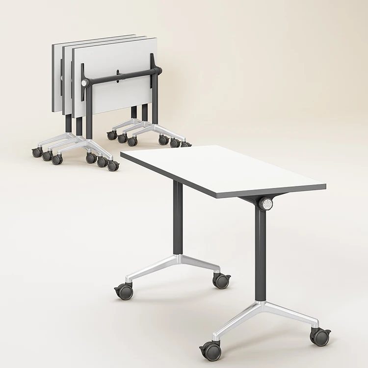  Wholesale Modern Metal Mobile Wooden Schools Meeting Conference Room Foldable Training Table Desks