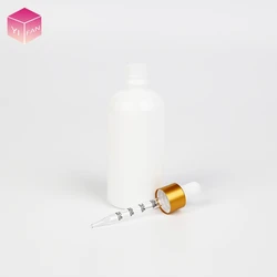 LANJING China Supplier 10ml 15ml 30ml 50ml 100ml porcelain opal White Essential Oil Glass Dropper Bottle