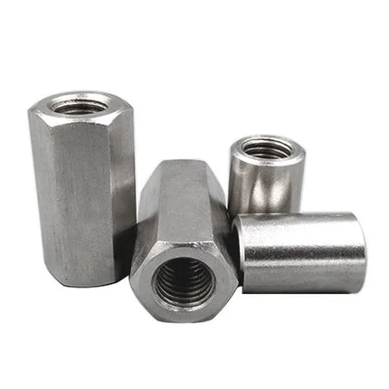 
DIN6334 stainless steel hexagon long nut Hexagon coupling nuts 