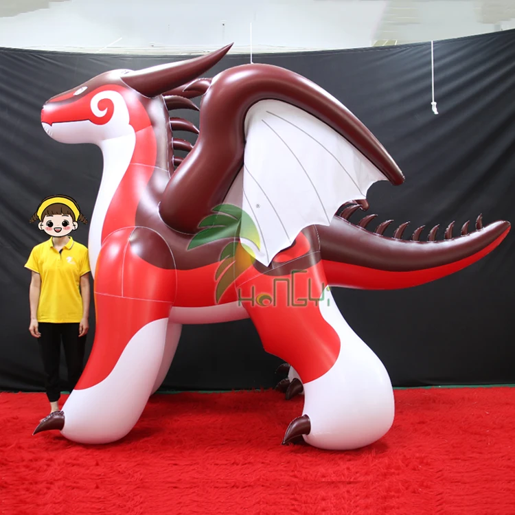 Squeaky Inflatable Zenith Dragon Hongyi Inflatable Toy Animal Bouncy Dragon Animation Pool Toy