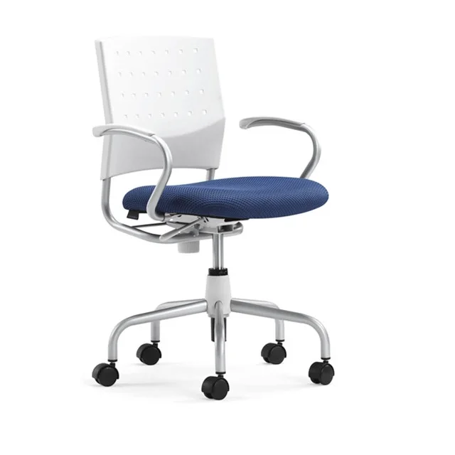 Budget price Home office chair computer use fashionable simple plastic swivel white height adjustable cheap price task office ch