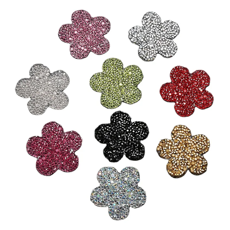 New 3D floral  applique with bead rhinestone embroidery flower patch for dress