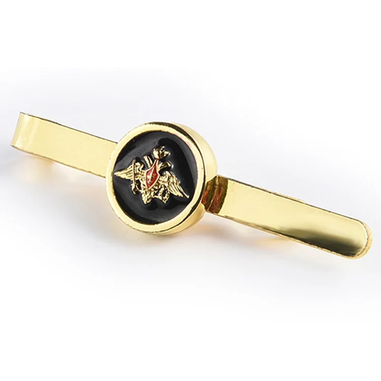 
Professional Customized logo craft Promotion gold plating bus Metal Tie Clips 