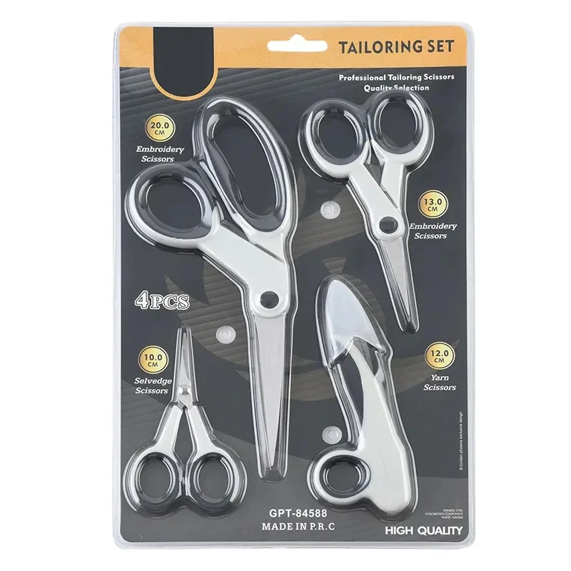 Wholesale Four-piece Set of Stainless Steel Tailor Scissors Set of Handmade Embroidery Trimmer Thread Trimmer Household Scissors