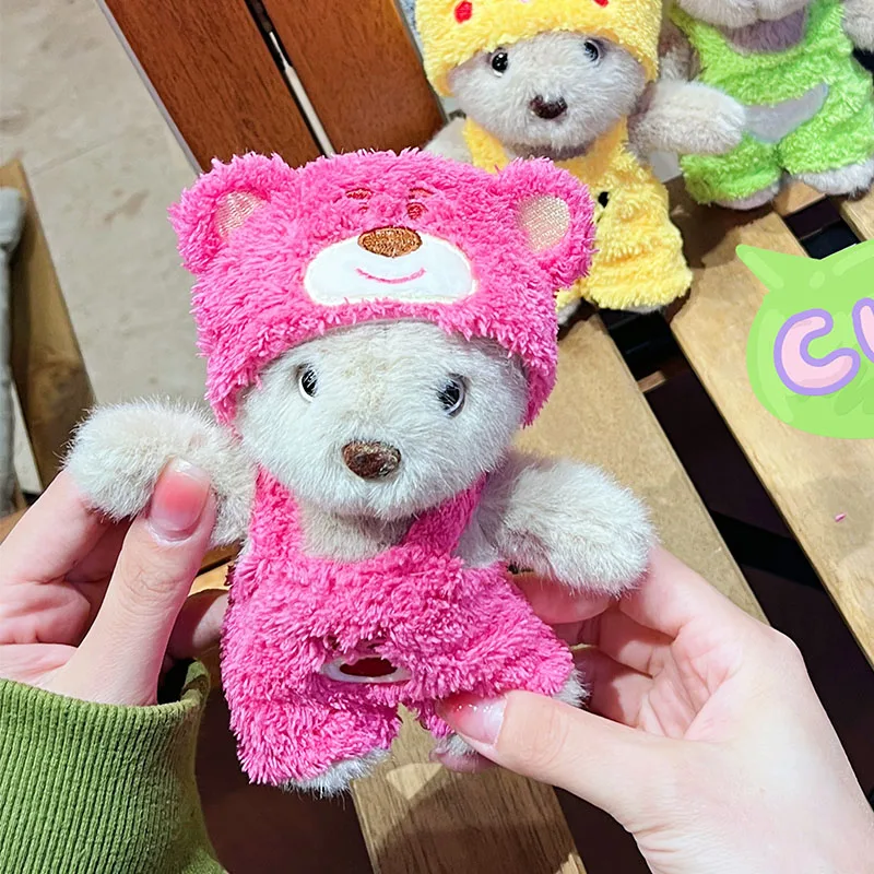 Hot Selling Suspender Trousers Hat Little Bear Plush Toy Bear Animals Key Chain Stuffed Toys