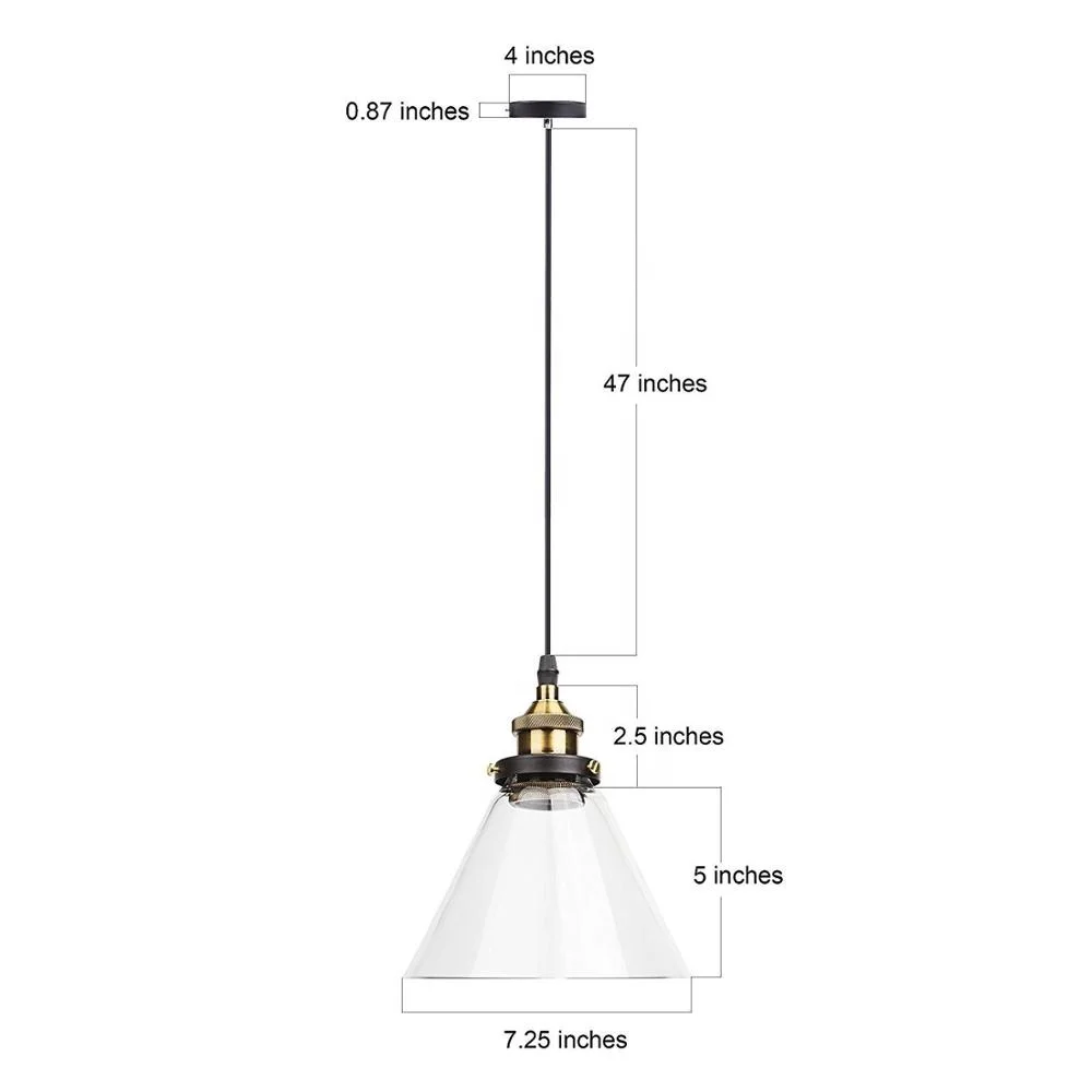 Modern Glass Pendant Lights Industrial Style Pendant Lamp Edison Lighting hanging Dining room lamps