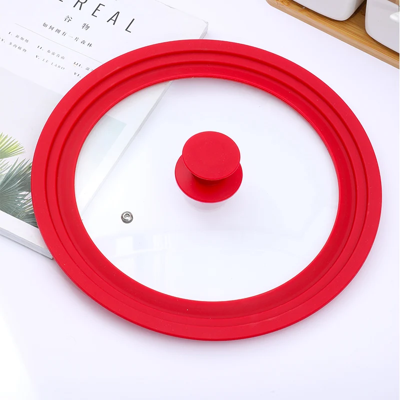 LFGB Food Grade Adjustable Silicon Temper Glass Lids