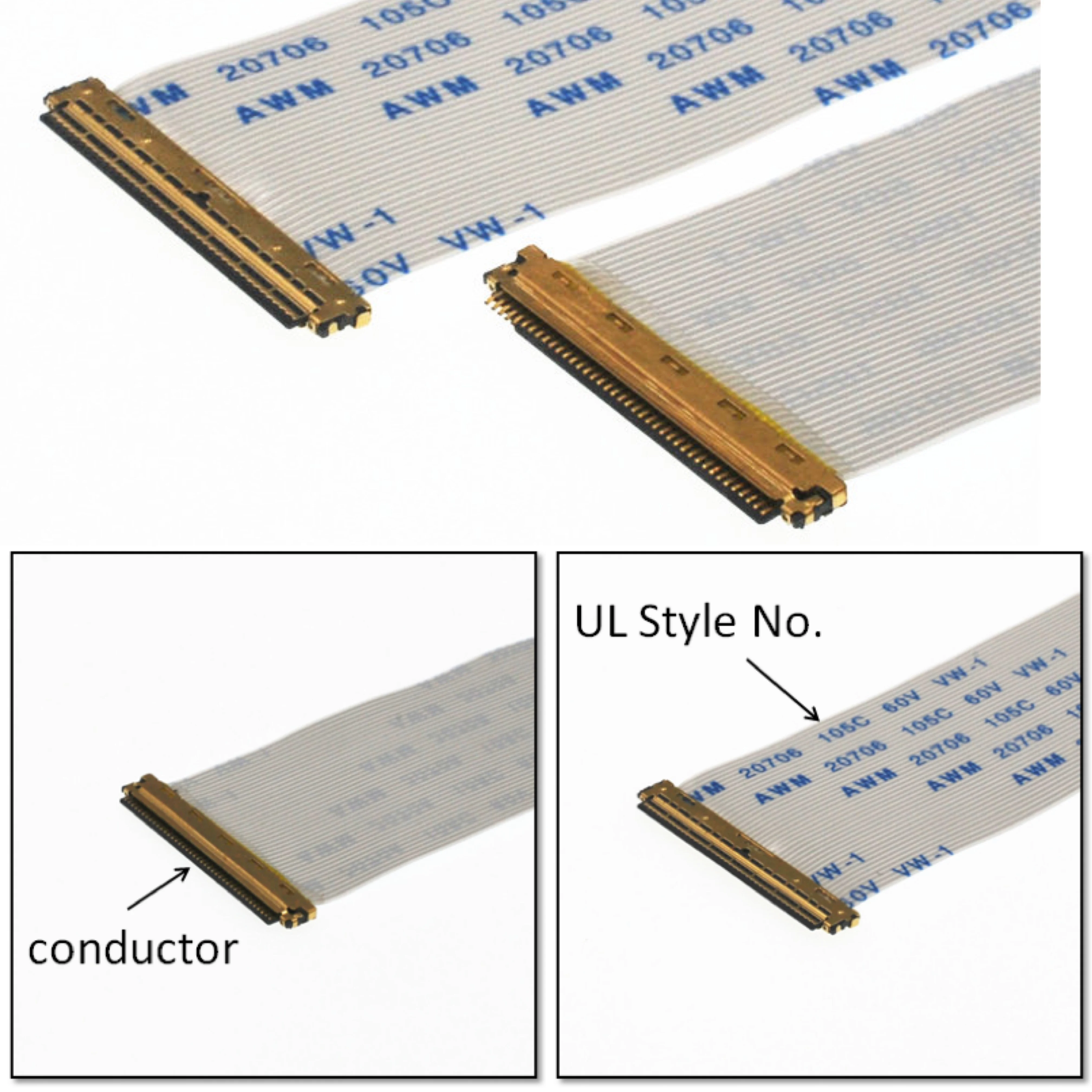 ffc cable 1mm wenxin e230343 awm 20624 80c 60v vw 1 2896 vw-1 30v ribbon