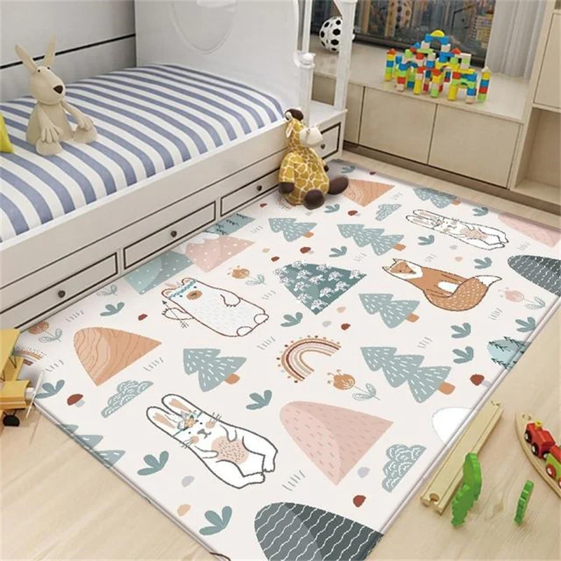 Cartoon Animal Print Children Carpet Kawaii Area Rugs Soft Foam Sdlohas Toy Playing Zone Easy Storage And Traveling Magic The Ga