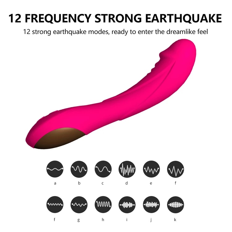 2021 Hot Sell New Waterproof Handheld 12 Speed Adult Silicone Pussy Clit Dildo Wand Massager Women Sex Toy Vibrator