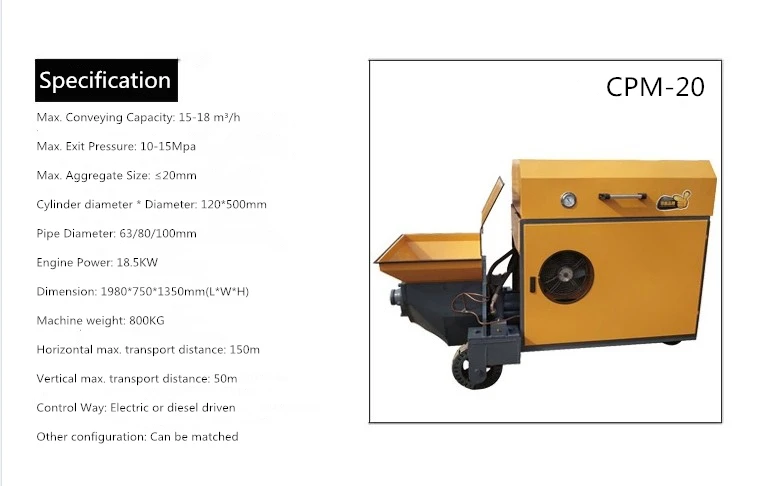 2021 portable concrete pump Pneumatic Grout Pump