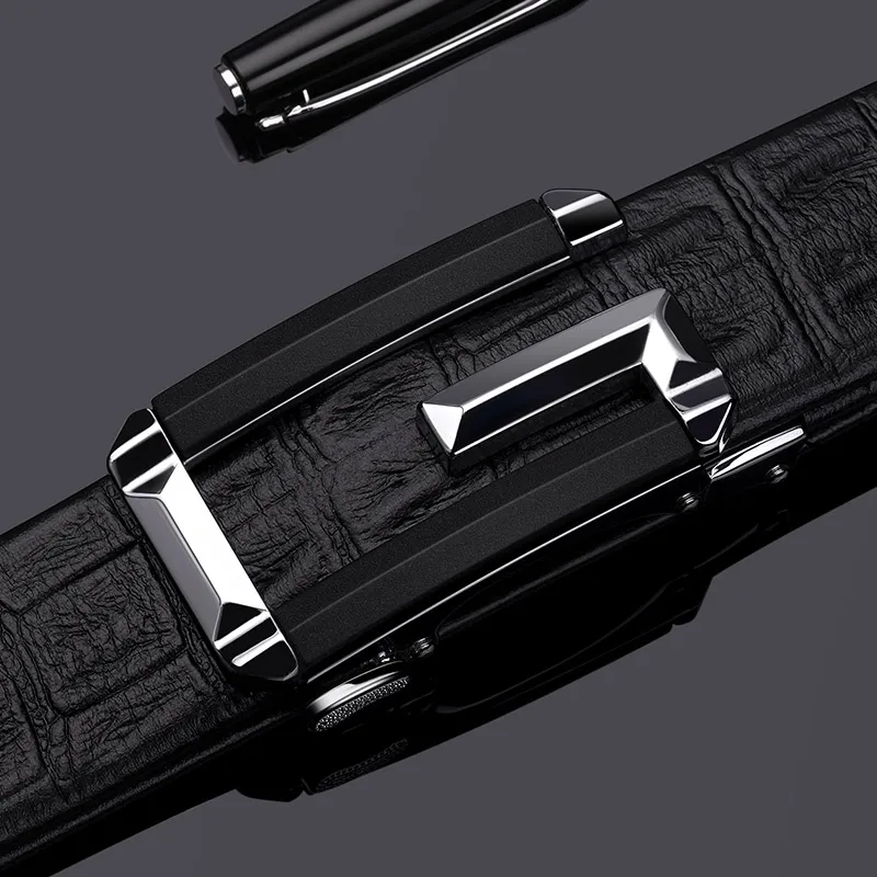 WILLIAMPOLO belt male leather strap men genuine leather luxury pin buckle belts for men belts 19721-22P