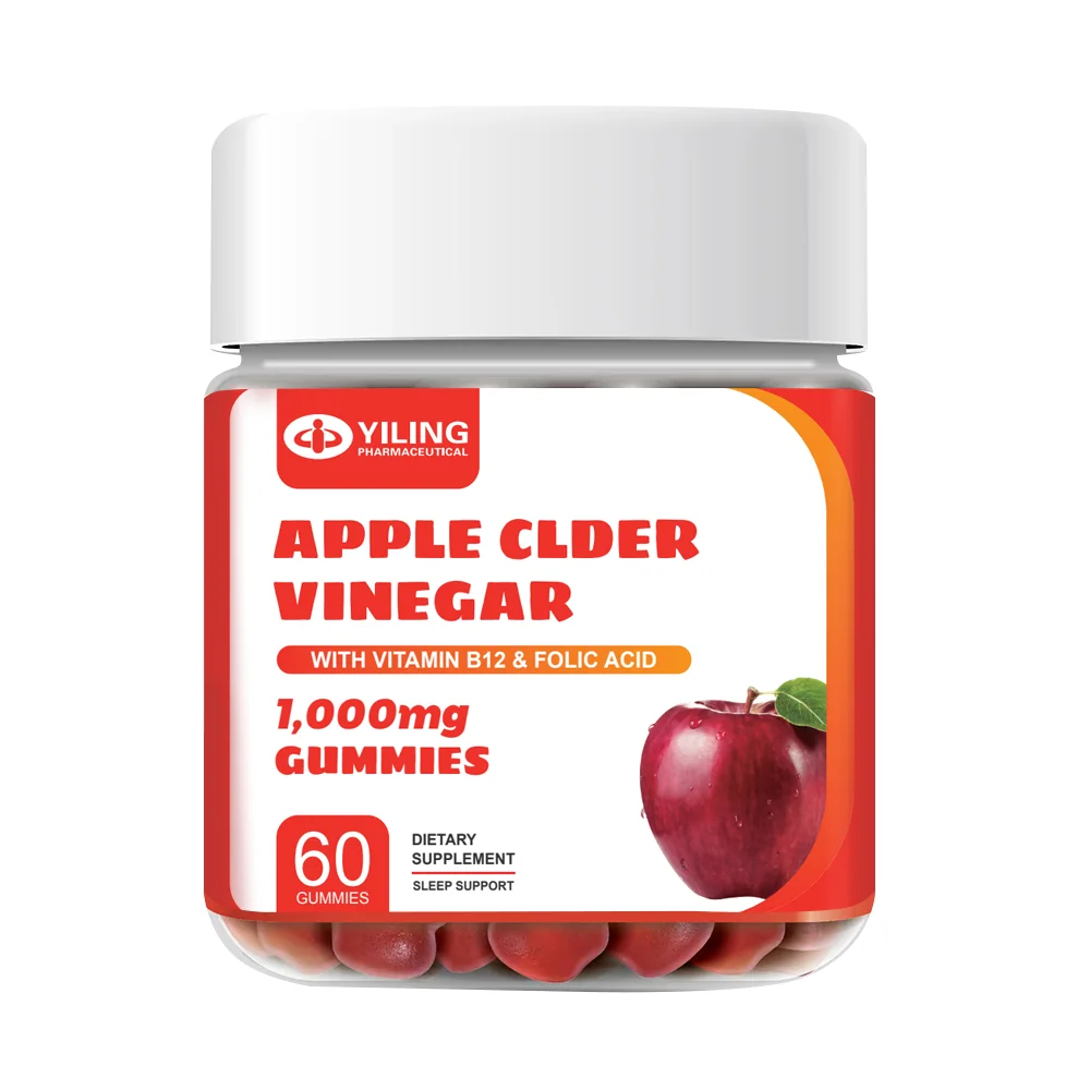 Yiling Gummies Soft Sweets Apple-Cider-Vinegar Vegan Candy lose weight helps detoxify beautify