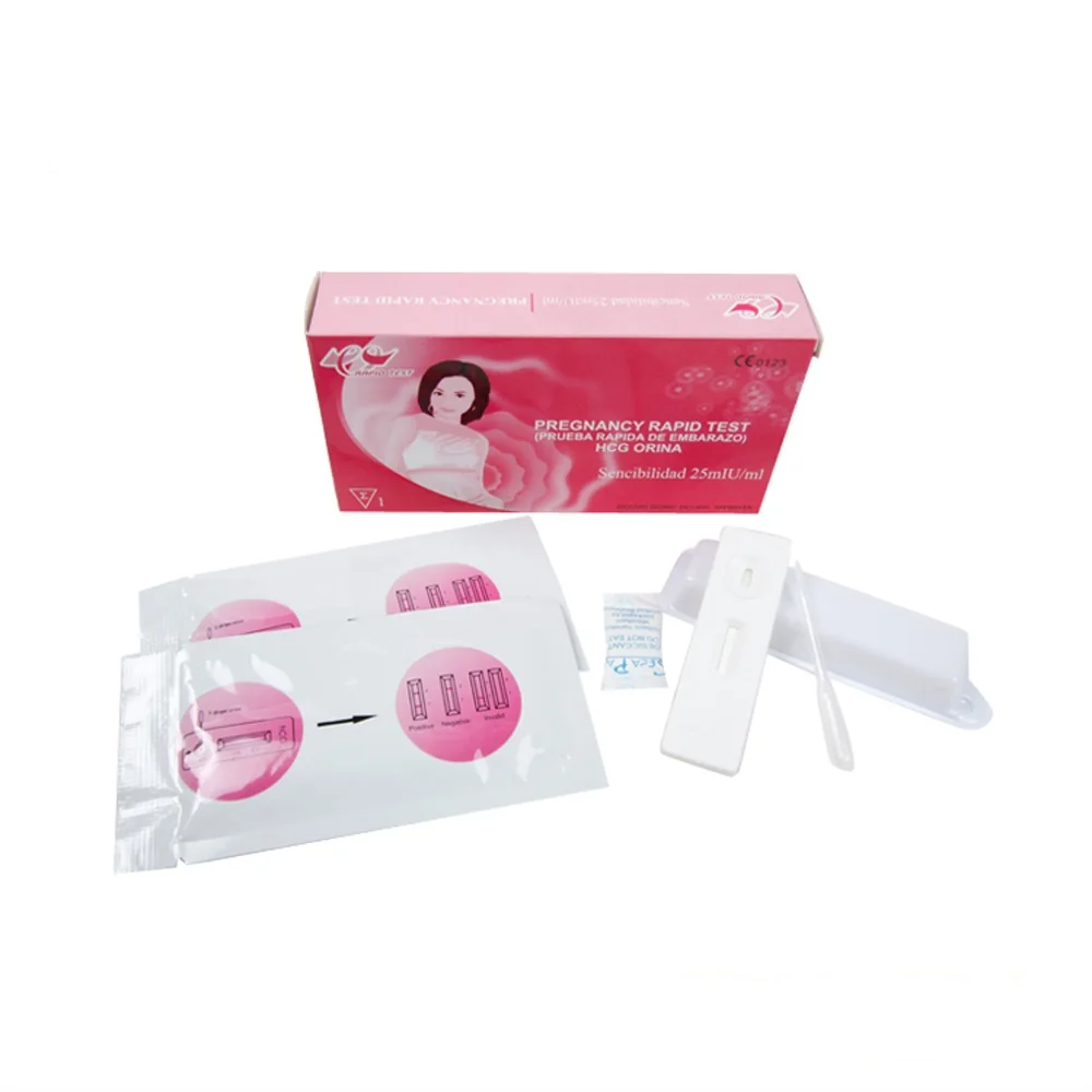 Chinese Production HCG Pregnancy Test Disposable Medical Kit Cassette Strip Paper Midstream Home Use Rapid Best Fast CE