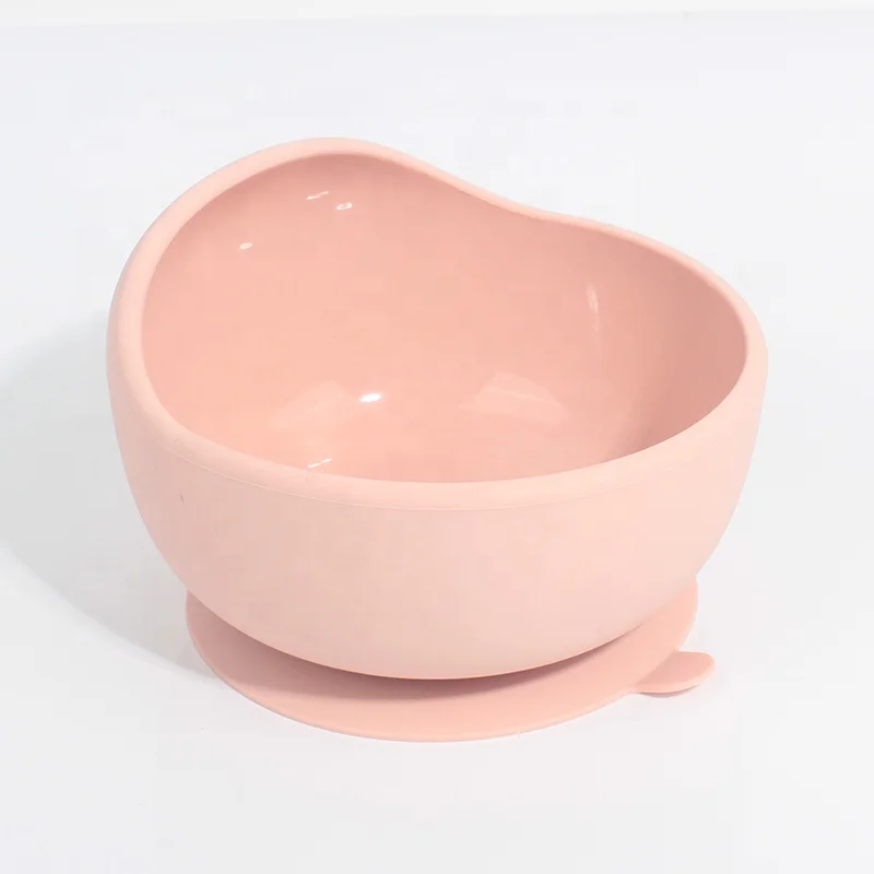 New Non Anti Spill Bpa Free Cute Matching Silicon Feeding Silicone Suction Baby Bowl With Suction For Baby