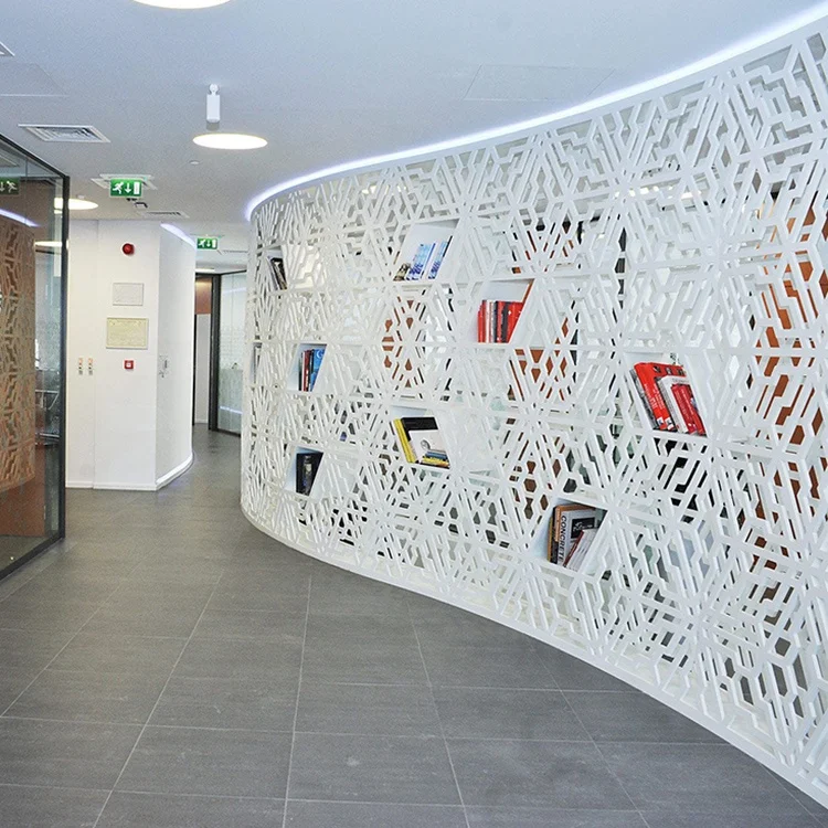 Custom Laser Cut Aluminum Panels Decorative Partition Room Divider Office Room Divider Folding