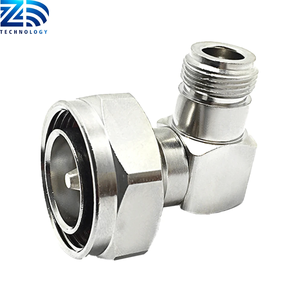 RF coaxial connector 7/16 DIN male to N female right angle adapter