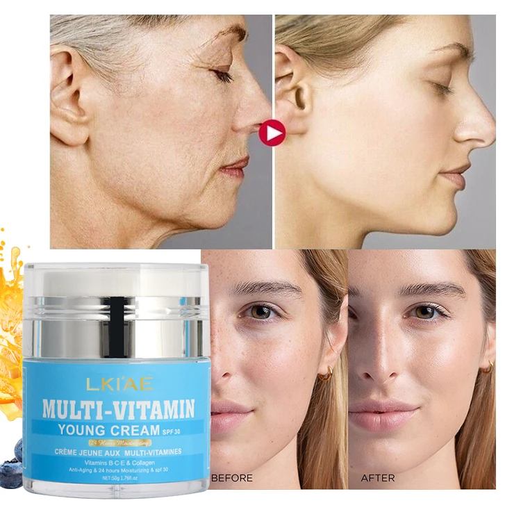 Black Skin Alike Multi-Vitamin Young Natural Organic African Vitamin C&E Whitening Skin Lightening Cream For Women