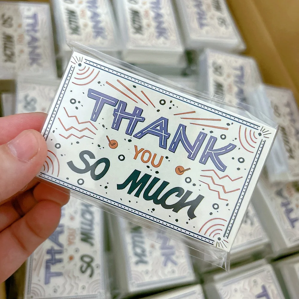 2024 customized printing thank you card for businesses business cards printing thank you for supporting my small business card