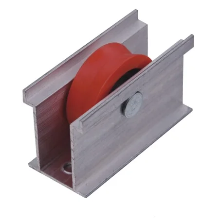 Ball Bearing Plastic Roller U Groove Aluminum Housing Sliding Single  Pulley for Window and Door (ML-GS001)