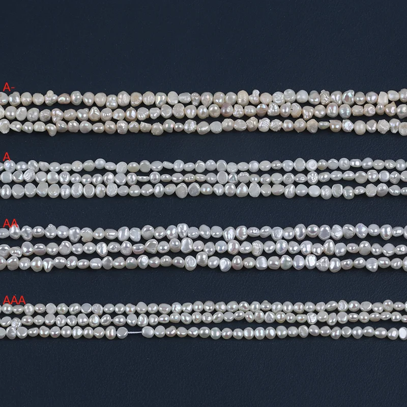 4-5mm Natural Freshwater Cultured Baroque Shape Pearl For Jewelry Making