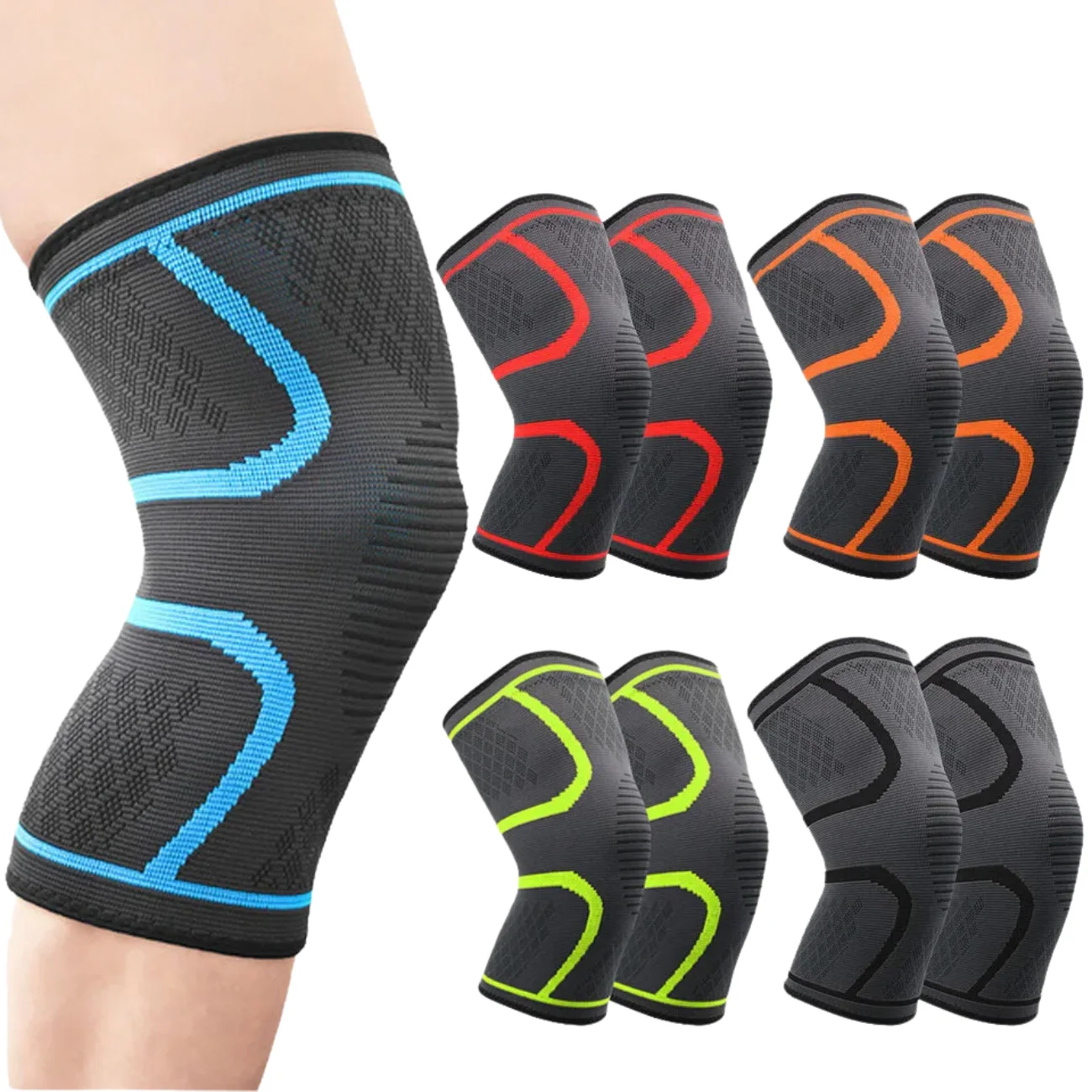 Anthrive Knee Pads Elastic Nylon Knee Support Brace Breathable Compression Sleeve Basketball Knee Protector For Kids & Adult