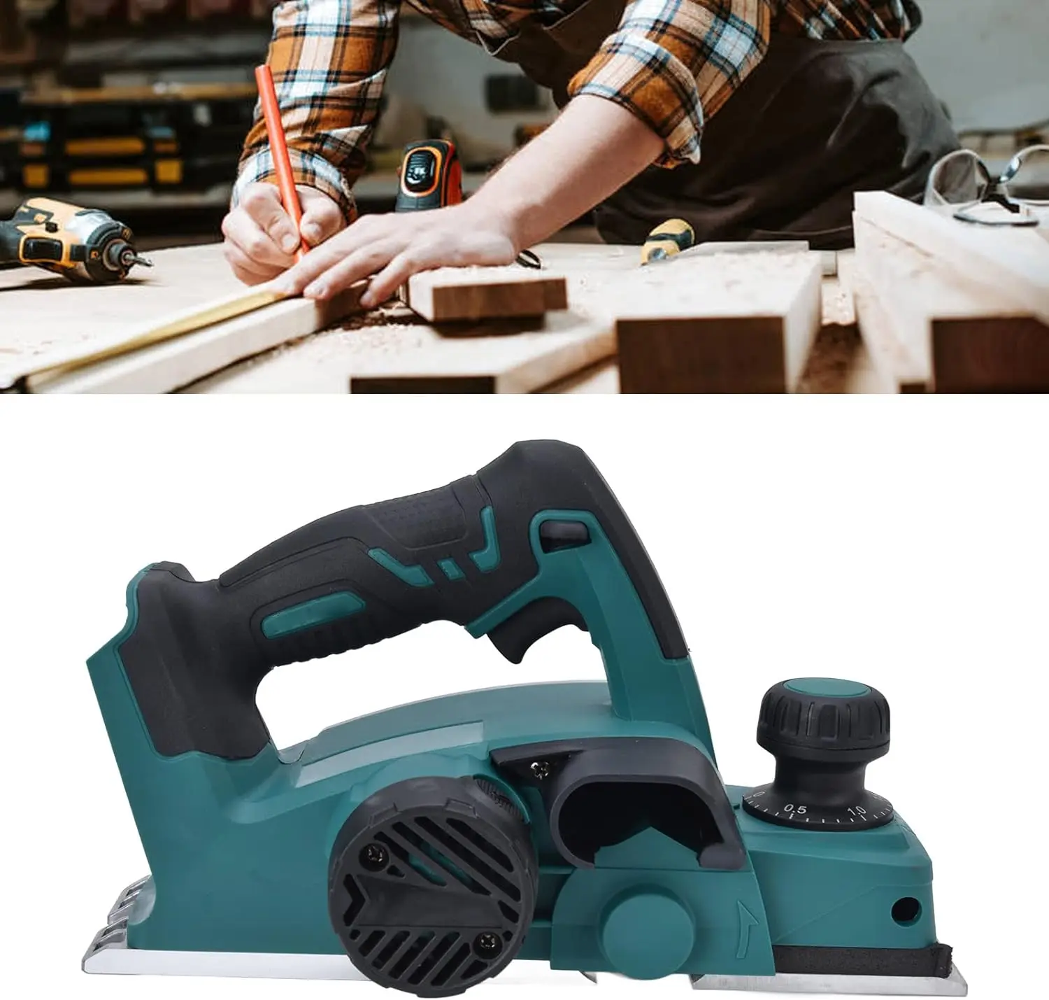 Hot selling 1200W brushless 220V electric power wood planer cordless planer rabeting depth household electric bench wood planers