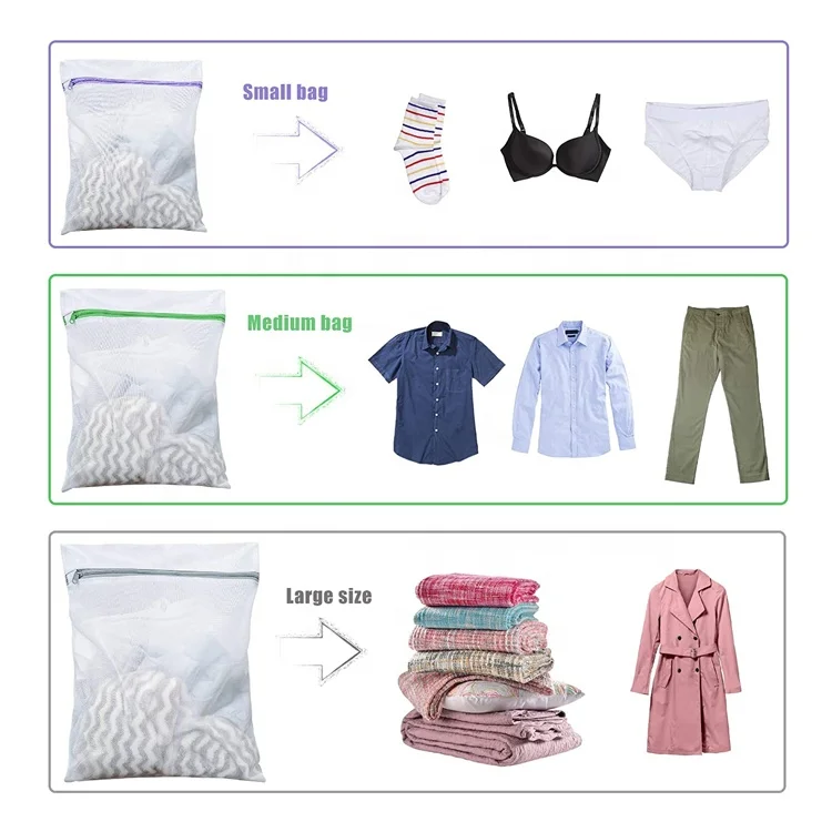 New Style Polyester Net Sock Portable Laundry Wash Bag for Washing Machine