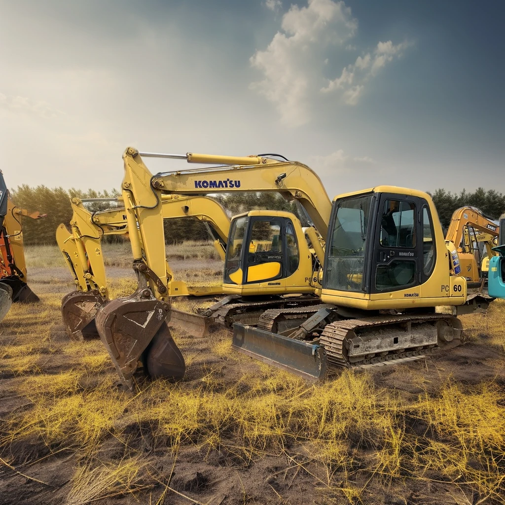 Мини-экскаватор Komatsu PC01 небольшой 2 тонны 3 гусеничный экскаватор