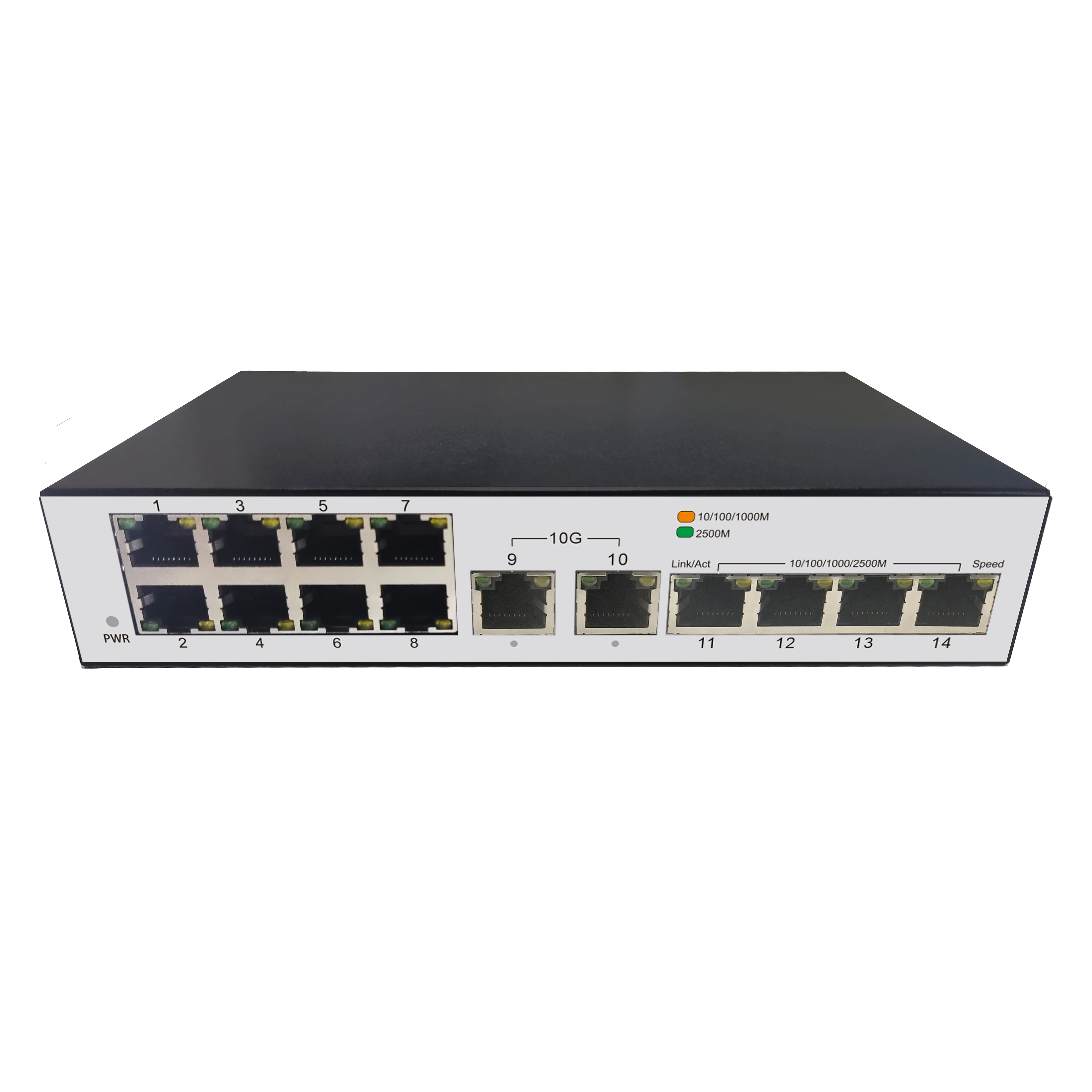 Недорогой коммутатор управления 8*1G 4*2 5G 2*10G XGT управляемая сеть Gigabit