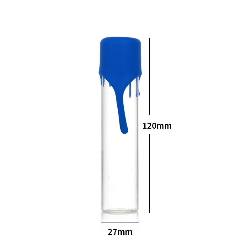 Custom 27MM Pre Packaging Rolled Tube rolled cone glass package borosilicate Glass Tube Child Proof Glass Vials
