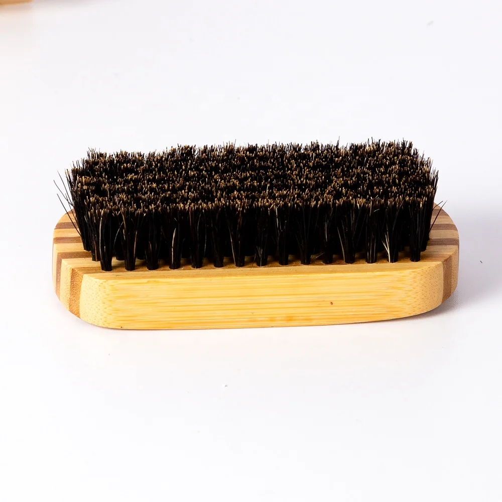Customizable High quality bamboo design boar bristle beard brush