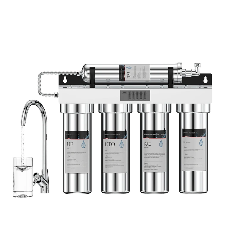 Wholesale 1200L Six-Stage Stainless Steel  Ultrafiltration Water Purifier Large Diameter household drink tap well water filter
