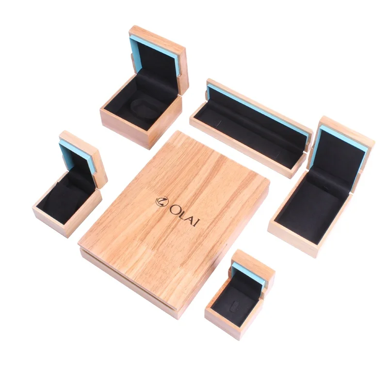 custom wooden packaging set, high quality wood jewelry boxes wholesale,lacquer wooden jewelry gift box