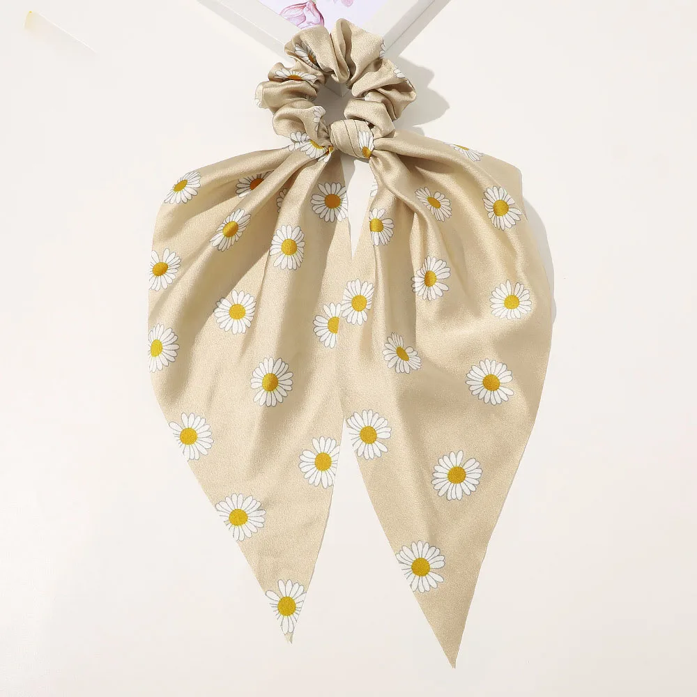 Spring summer new design multi-color  Women Hair Accessories Long Ribbon Hair Scrunchie Hair Accessories Best-selling Europe